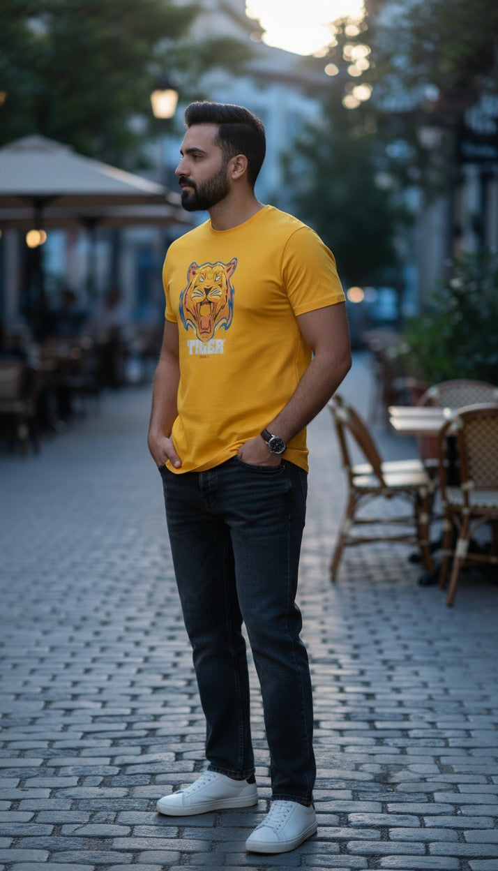 TFG TIGER SUMMER TSHIRTS (Yellow)