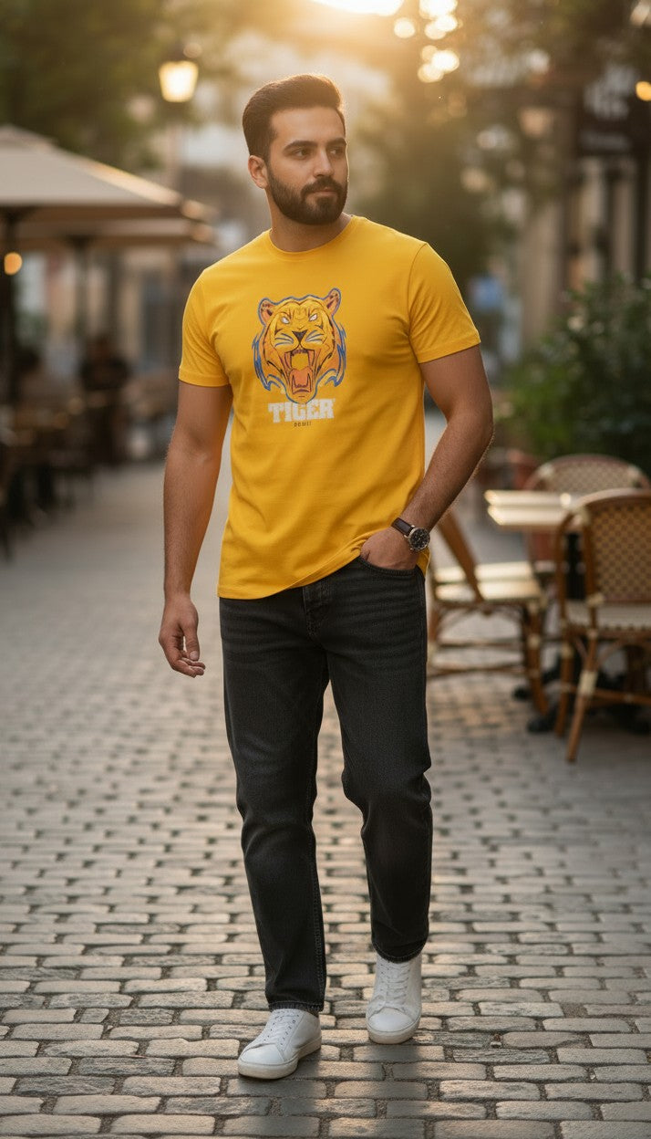TFG TIGER SUMMER TSHIRTS (Yellow)