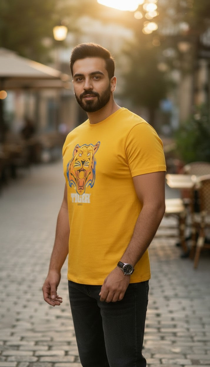 TFG TIGER SUMMER TSHIRTS (Yellow)