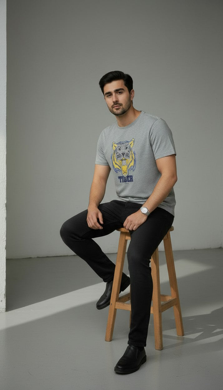 TFG TIGER SUMMER TSHIRTS (Grey)