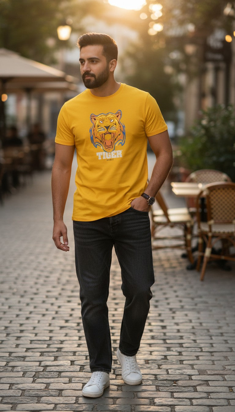 TFG TIGER SUMMER TSHIRTS (Yellow)